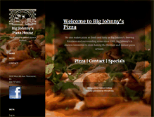 Tablet Screenshot of bigjohnnyspizza.com